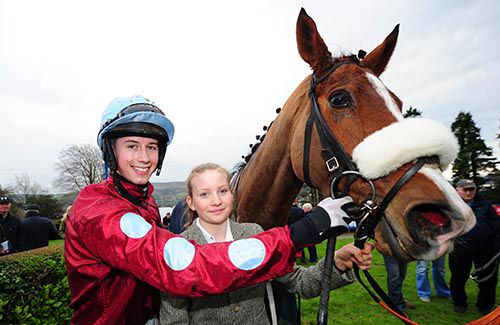Bryan Cooper and Ciara Maguire (whose father is part of the winning syndicate) with Water Sprite 