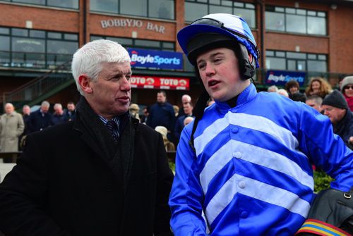 Luke Dempsey (right) with his father Philip Dempsey