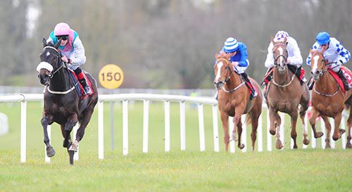 Discipline pictured on her way to victory on her debut at Gowran