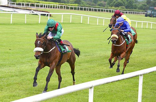 Karalara and Pat Smullen stretch clear in the fillies maiden