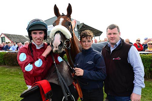 From left to right; Jack Kennedy, Water Sprite, groom Sean Healy and Gordon Elliott