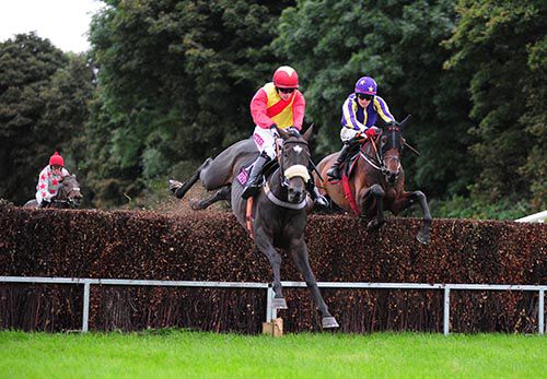 Vinnie Luck and Jonathan Burke on the way to victory from Antiphony and Keith Donoghue