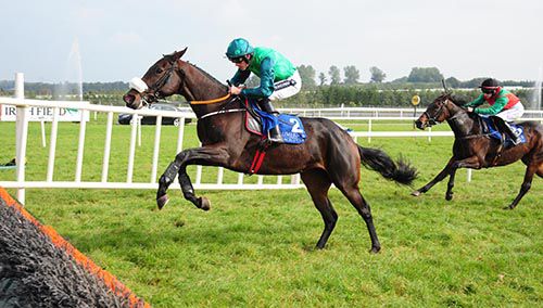 Missy Tata and Ruby Walsh pictured on their way to victory