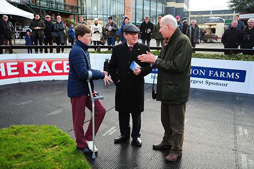 Tom Taaffe (right) with son Pat and owner JP McManus