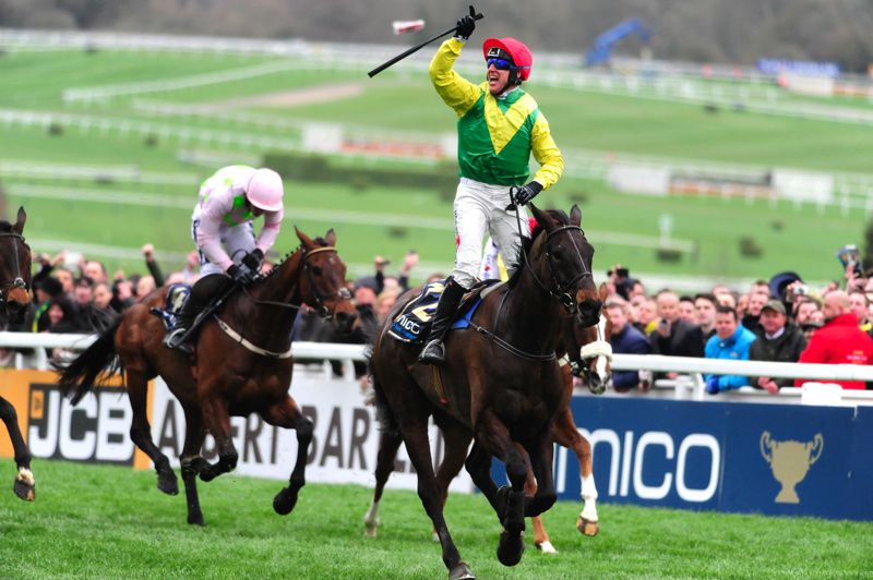 Sizing John and Robbie Power cross the line in the Gold Cup