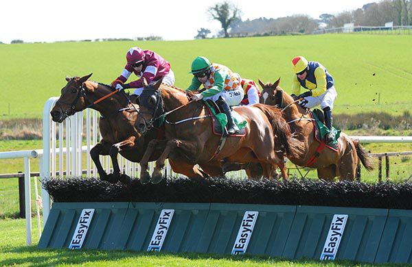 Derulo, right, moves into the lead at the last in Downpatrick