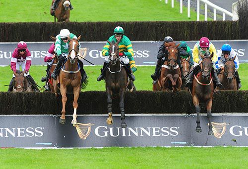 Tesseract (centre, J J Slevin up) on his way to success in the Galway opener