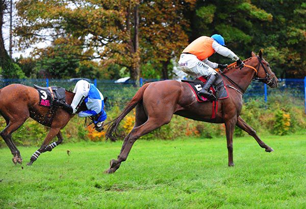 Danny Mullins works wonders to survive after a last fence blunder from Mic Milano, as Poormans Hill goes on to score