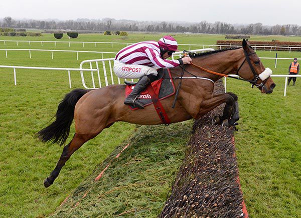Mala Beach (Davy Russell) winning the Troytown Chase