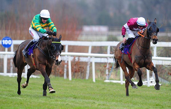 Lieutenant Colonel (right) is beaten by Jezki at Leopardstown last time