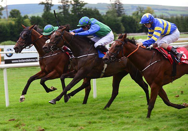 Pedisnap (centre) gets up to beat Lizard Point (inside) and Royal Admiral 