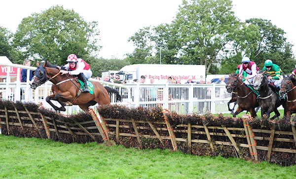 Bomber Jackson (left) and David Mullins lead over the last