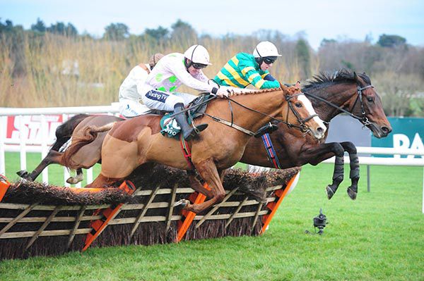 Sir Erec (far side) and Tiger Tap Tap renew rivalry at Leopardstown this afternoon