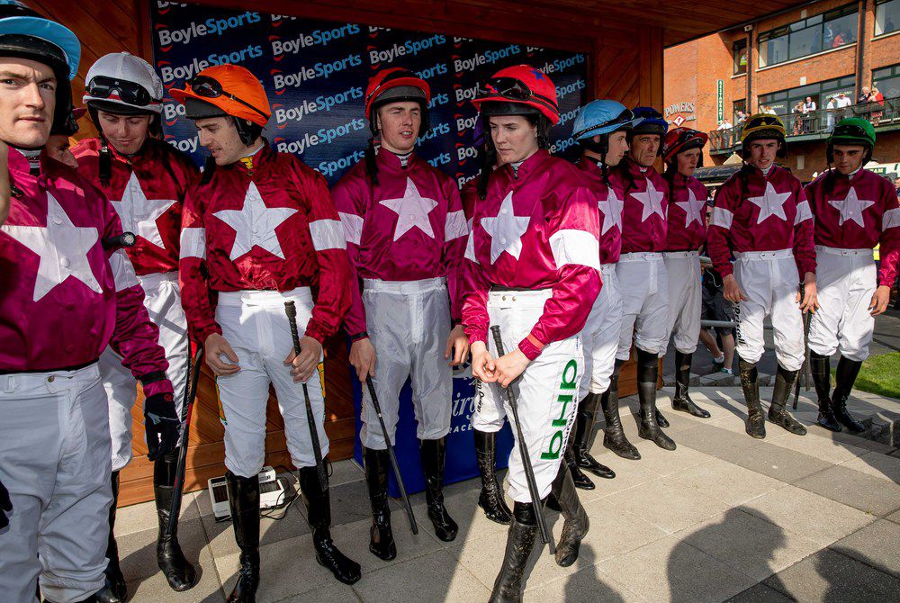 Jockeys in Gigginstown silks ahead of last month's Irish Grand National  INPHO Morgan Treacy