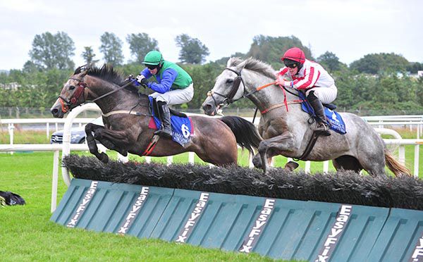 SHEDDING (left) and Darragh O'Keeffe win the opener at Limerick