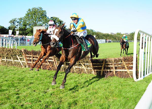 Mindsmadeup and Robbie Power (nearside) won the penultimate event at Listowel