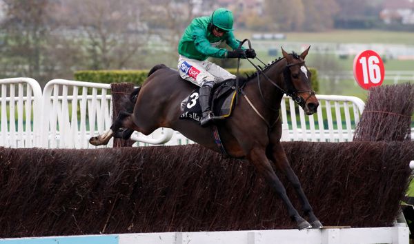 Wholestone pictured on his way to victory at Cheltenham on Saturday