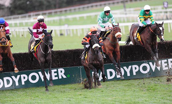 Delta Work, second left, in action in the early stages of the Savills Chase