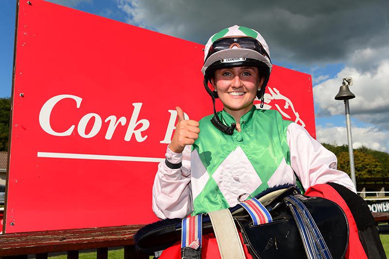 Jessica Maye rode her first winner on Lady Boomerang at Cork