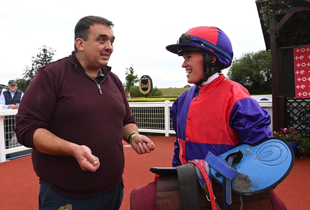 Trainer Noel Kelly with Sorcha Woods  