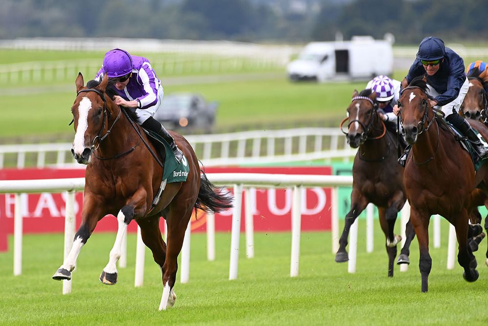Diego Velazquez and Ryan Moore win for trainer Aidan O Brien at the Curragh. 