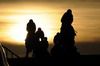 Silhouette of runners at Downpatrick 17-Oct-09