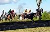 Clonbeale Vacation (far right) jumps the drop bank in the Mares Open at Athlacca on Saturday on her way to victory under Roger Quinlan for trainer Joseph Lalor. 12-05-12