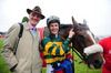 Eddie Harty & Fran Berry are all smiles after Captain Cee Bee took the last at the Curragh on Sunday. 01-07-12