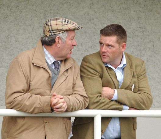 Shane Donohoe (right) chatting to Oliver Brady