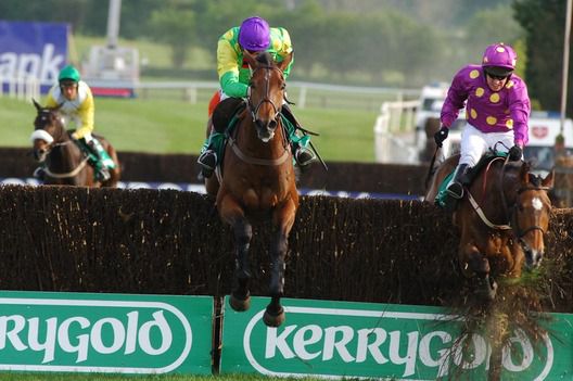 Master Minded (middle) seen winning at Punchestown last season