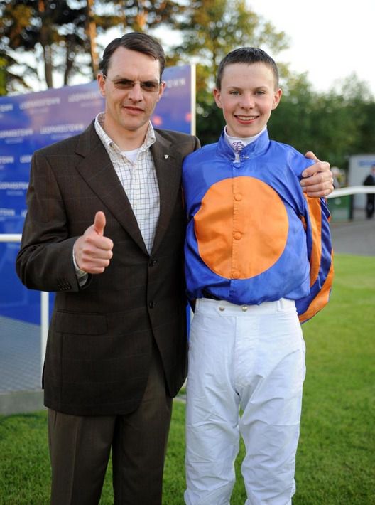 Joseph O Brien and his Dad  AIDAN after they won with JOHANN ZOFFANY 
