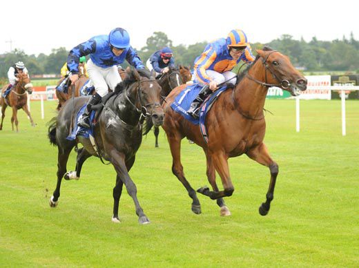 Johnny Murtagh aboard Beethoven (inner) win from Clashnacree 