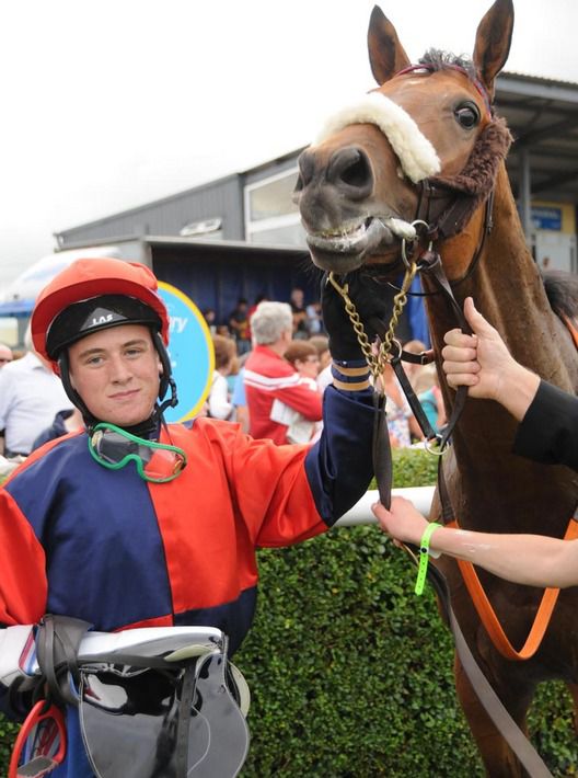Jockey Mark Enright with his first ever winner Doorock