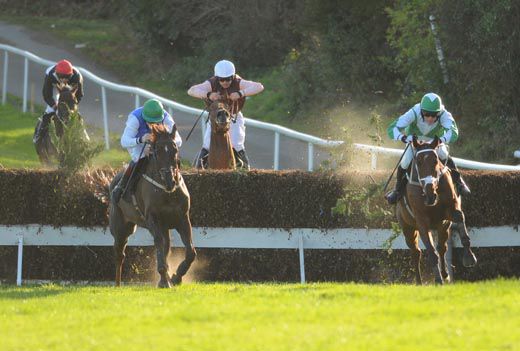Shane Hassett and Whats Up Gorden(left), Robbie Colgan and Rose Of Fairyhill(centre) before they fell