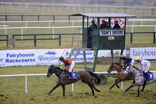Runners race past the stewards at Fairyhouse