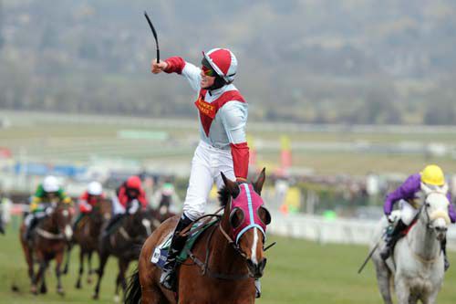 Buena Vista with Hadden Frost celebrating   leaves Prince Erik (grey) behind 