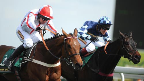 General Miller (left) gets up close home  to defeat Menorah.