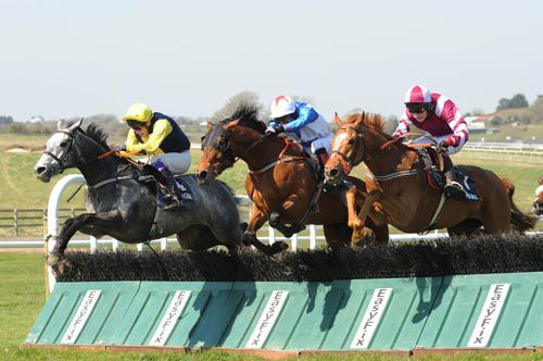 Iron Duke (grey) in front at the last