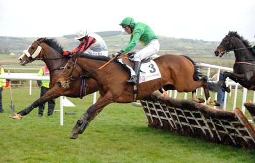 Jigalo (cheekpieces) lands over the last just in front of Eagle's Pass