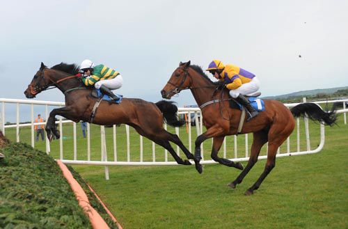 David Casey and Adajal jump the last to win