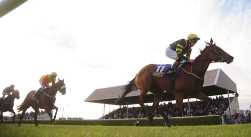 One For Joules & Martin Harley win the third race on the card.