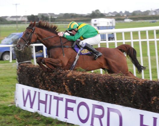 Away We Go and Eddie Power  clear the last fence