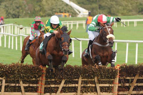 Sword Fish (blinkers) & Leblon jump the last together