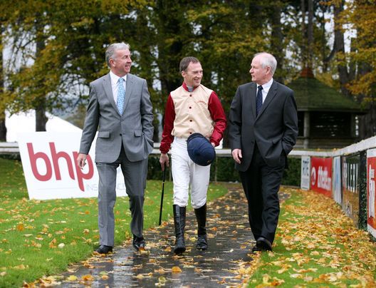 Mark phelan (BHP), Paul Carberry and Tom  Burke pictured at Leopardstown today