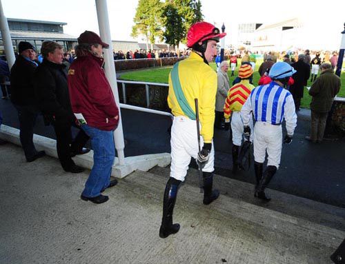Jockeys head out at Naas