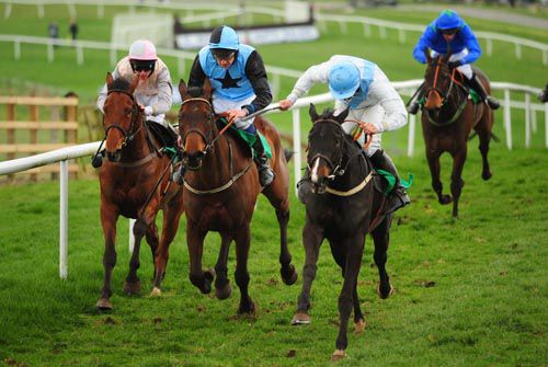 Seaneen Mac Ri (nearside) comes home best from Bless N'Ject and Mattara (rail)