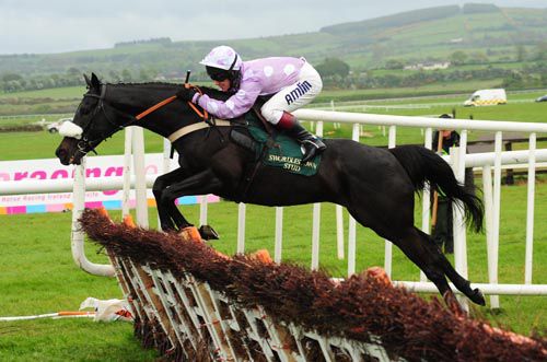 Spirit Of Adjisa & Richard Johnson take a hurdle in style at Punchestown