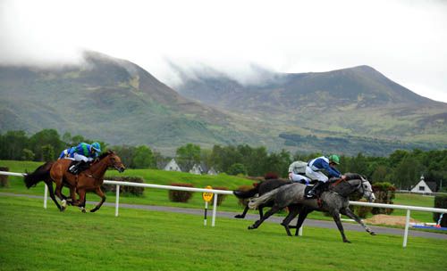 Further Detail (grey) outbattles Kate Greenaway as Jouster runs on back in third