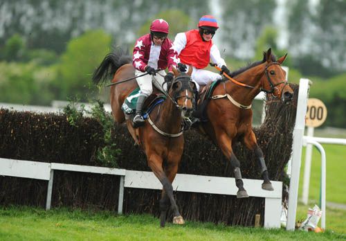 Bahrain Storm lands over the last just ahead of Derinlaur 