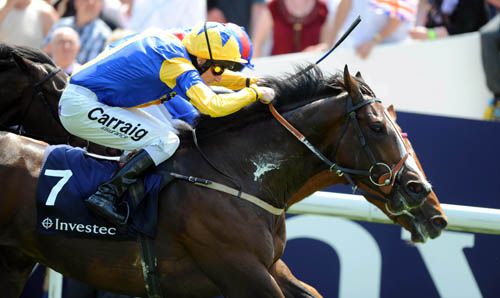 Charles Camoin and Liam Keniry winning for trainer Sylvester Kirk 